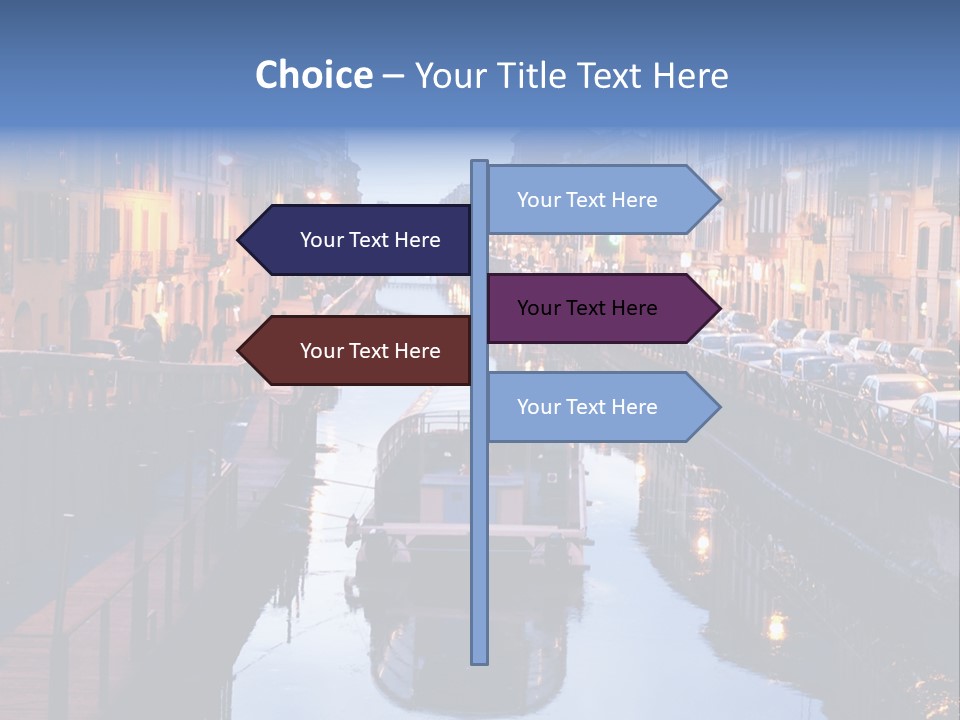 View Of The Milan Canal. Milan, Italy PowerPoint Template