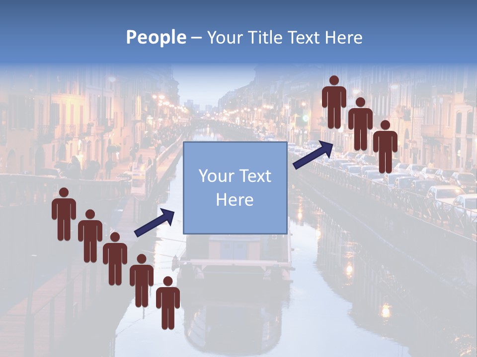 View Of The Milan Canal. Milan, Italy PowerPoint Template