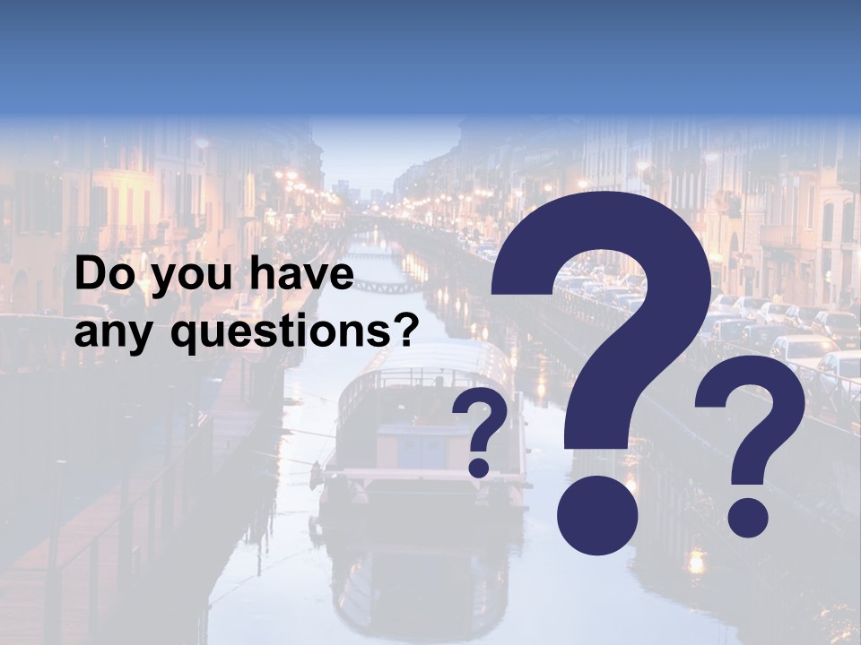 View Of The Milan Canal. Milan, Italy PowerPoint Template