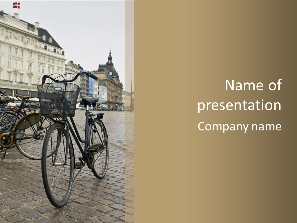 Copenhagen Bycicle PowerPoint Template