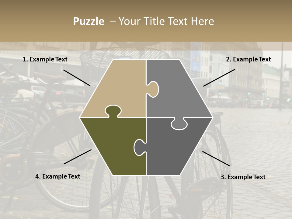 Copenhagen Bycicle PowerPoint Template