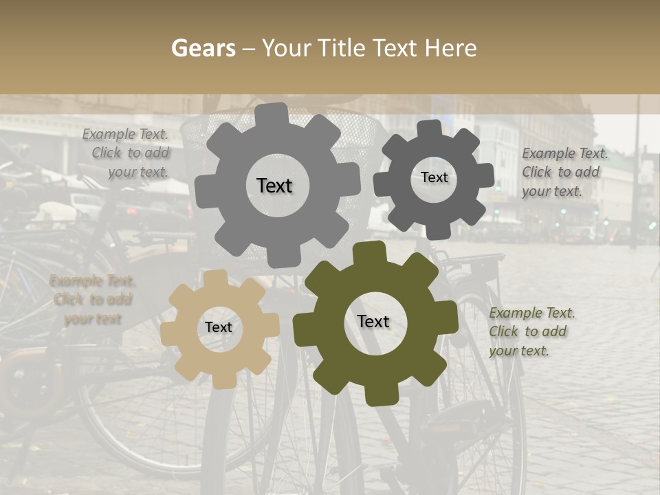 Copenhagen Bycicle PowerPoint Template