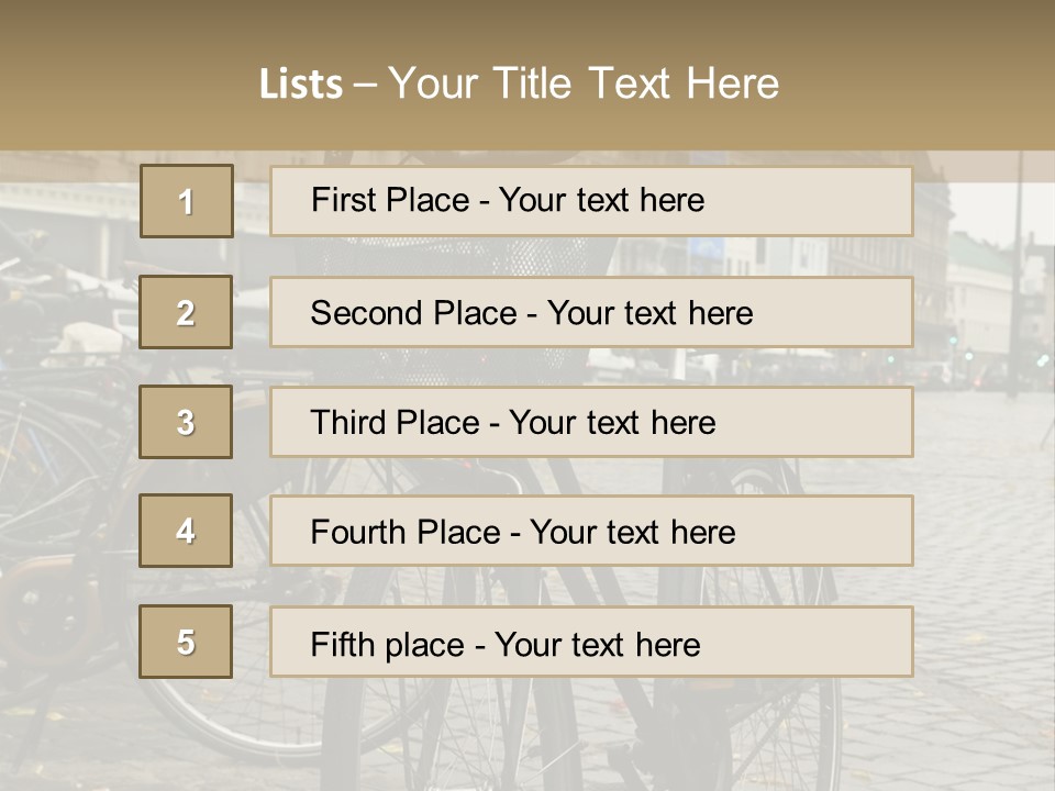 Copenhagen Bycicle PowerPoint Template