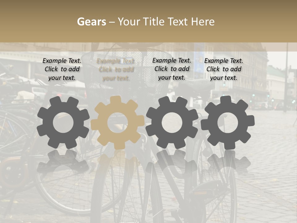 Copenhagen Bycicle PowerPoint Template