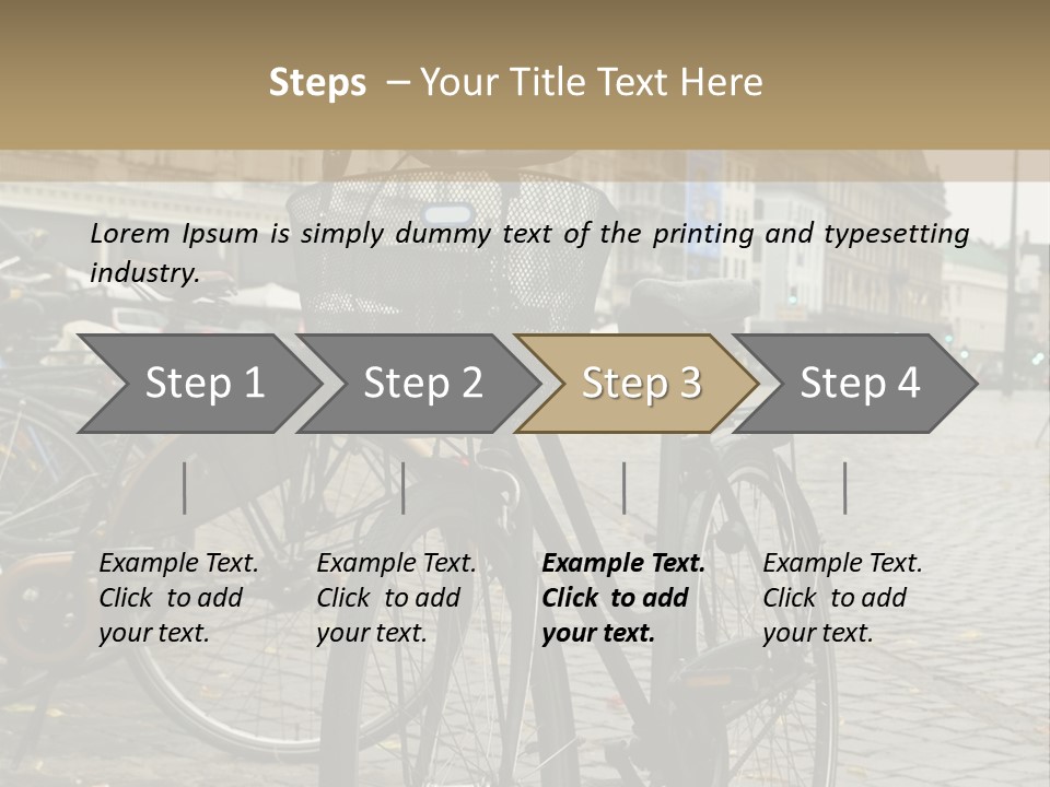 Copenhagen Bycicle PowerPoint Template