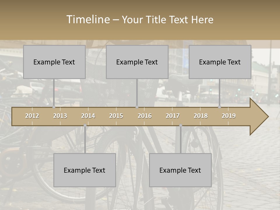 Copenhagen Bycicle PowerPoint Template