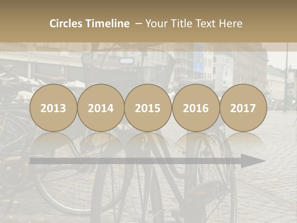 Copenhagen Bycicle PowerPoint Template