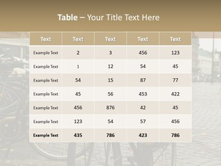Copenhagen Bycicle PowerPoint Template