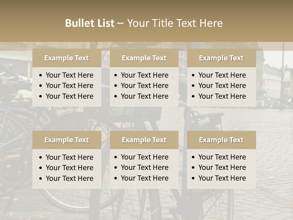 Copenhagen Bycicle PowerPoint Template