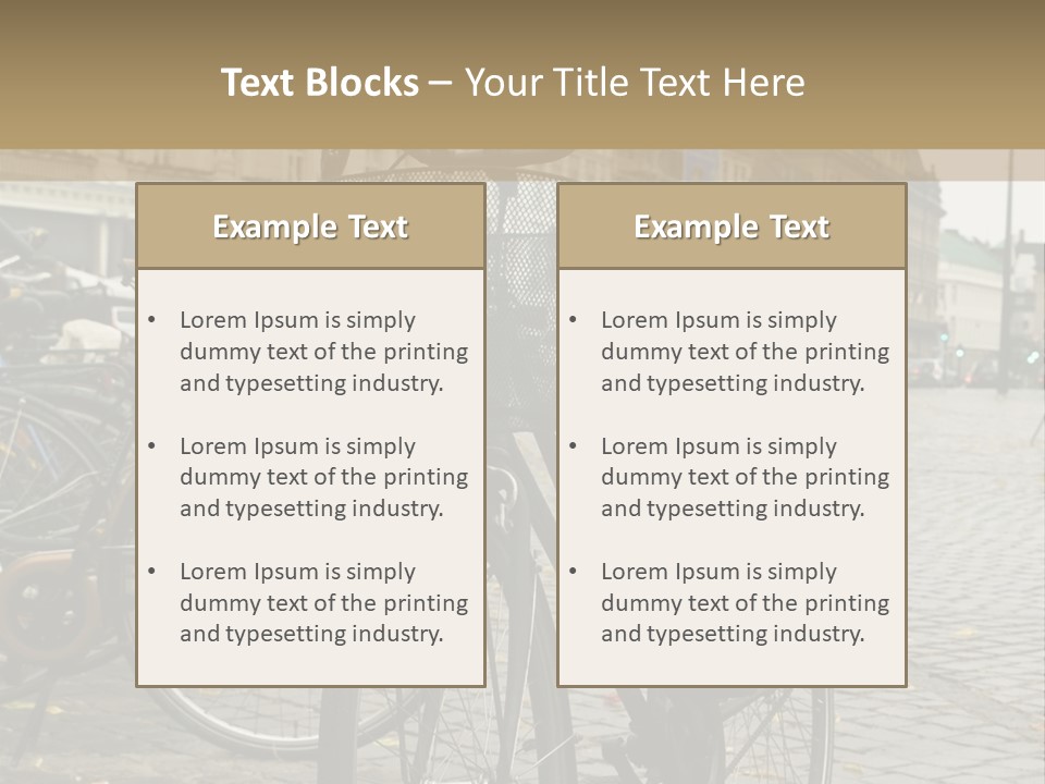 Copenhagen Bycicle PowerPoint Template