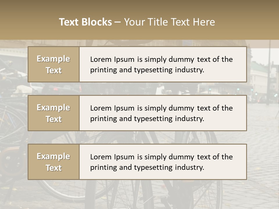 Copenhagen Bycicle PowerPoint Template