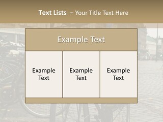 Copenhagen Bycicle PowerPoint Template
