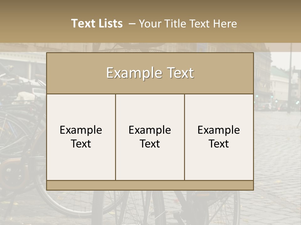 Copenhagen Bycicle PowerPoint Template