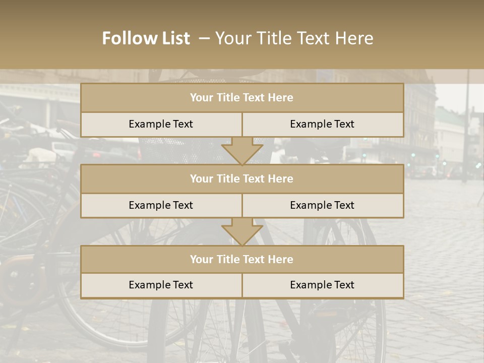 Copenhagen Bycicle PowerPoint Template