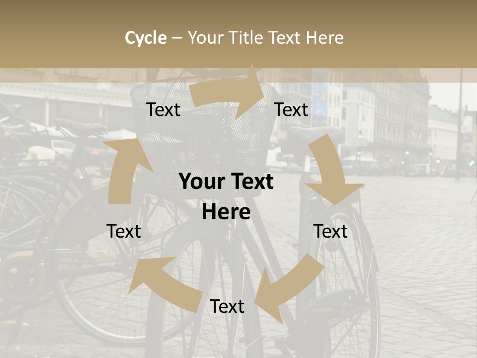 Copenhagen Bycicle PowerPoint Template