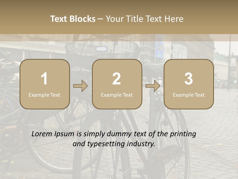 Copenhagen Bycicle PowerPoint Template