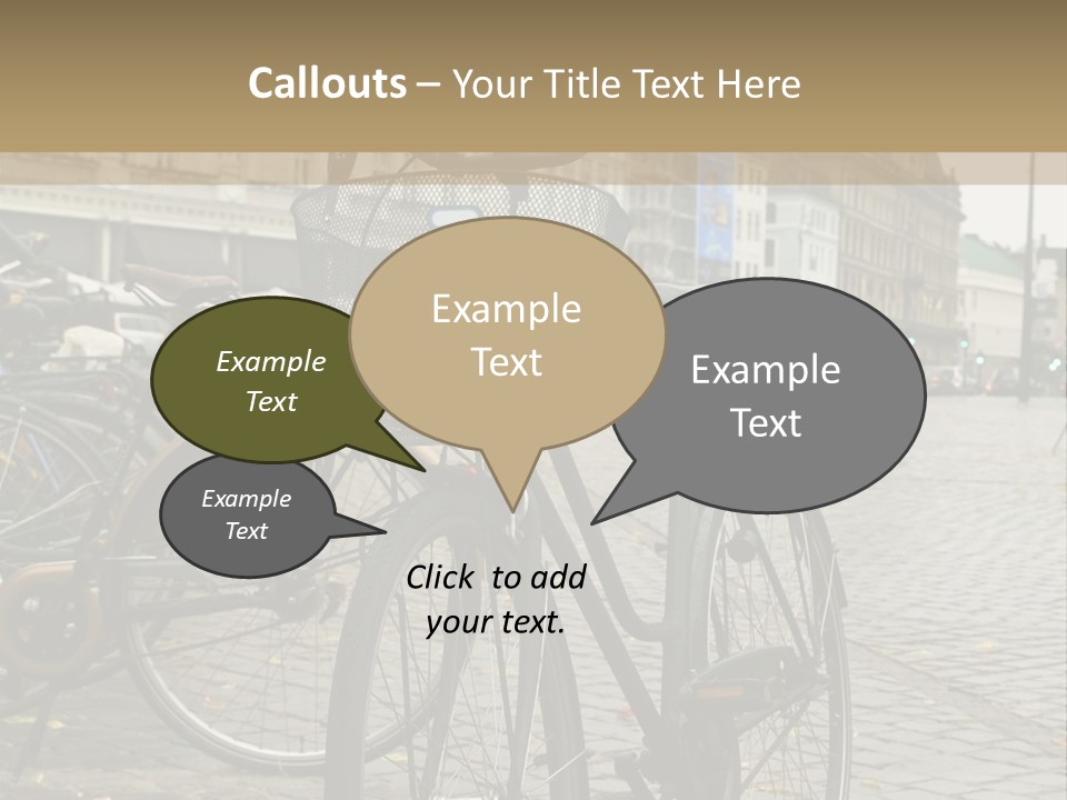 Copenhagen Bycicle PowerPoint Template