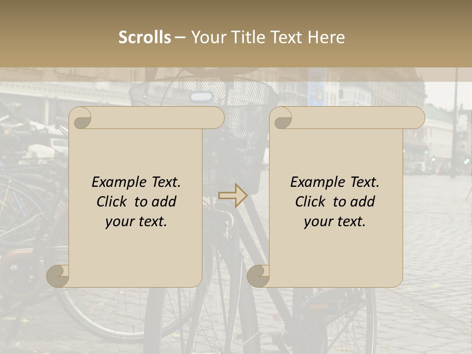 Copenhagen Bycicle PowerPoint Template