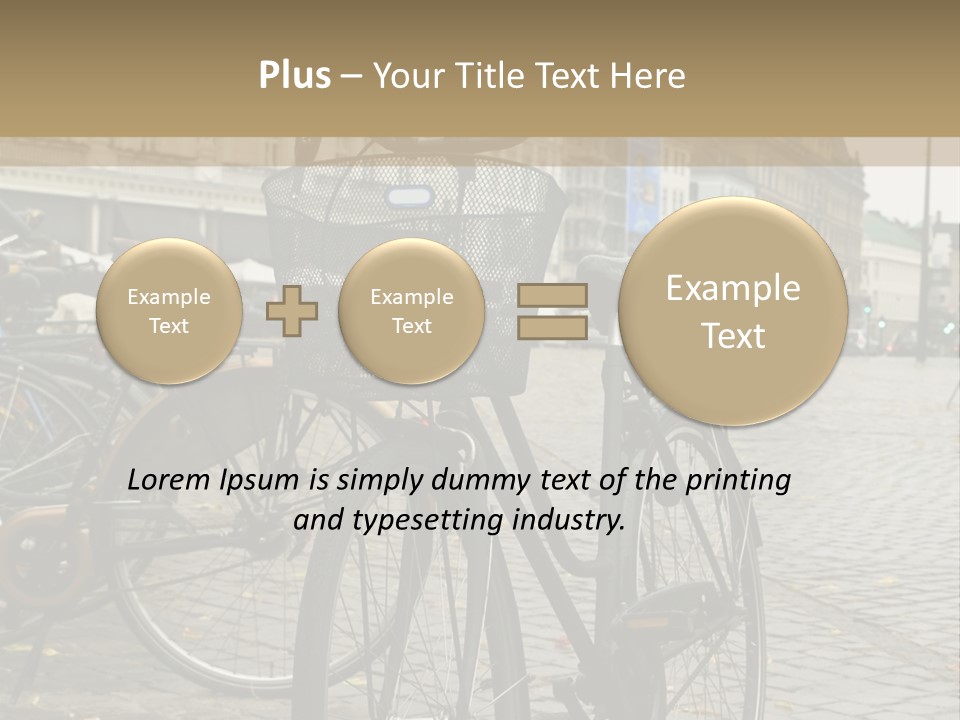Copenhagen Bycicle PowerPoint Template