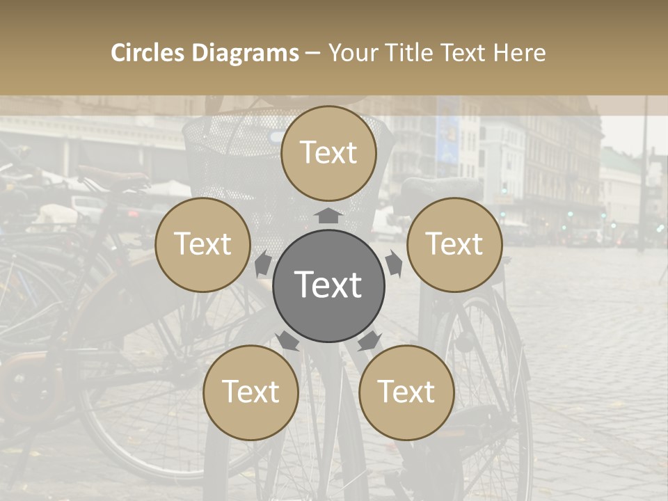 Copenhagen Bycicle PowerPoint Template