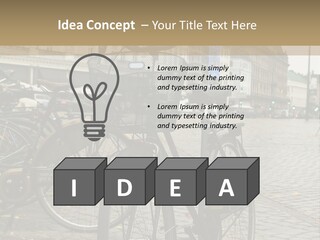 Copenhagen Bycicle PowerPoint Template