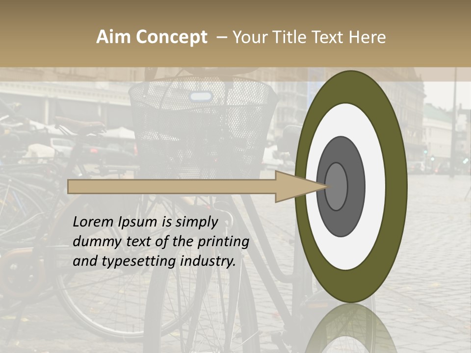 Copenhagen Bycicle PowerPoint Template