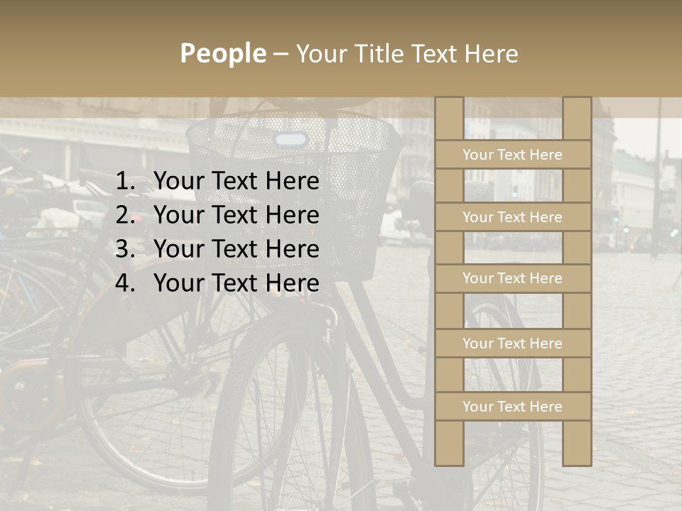 Copenhagen Bycicle PowerPoint Template