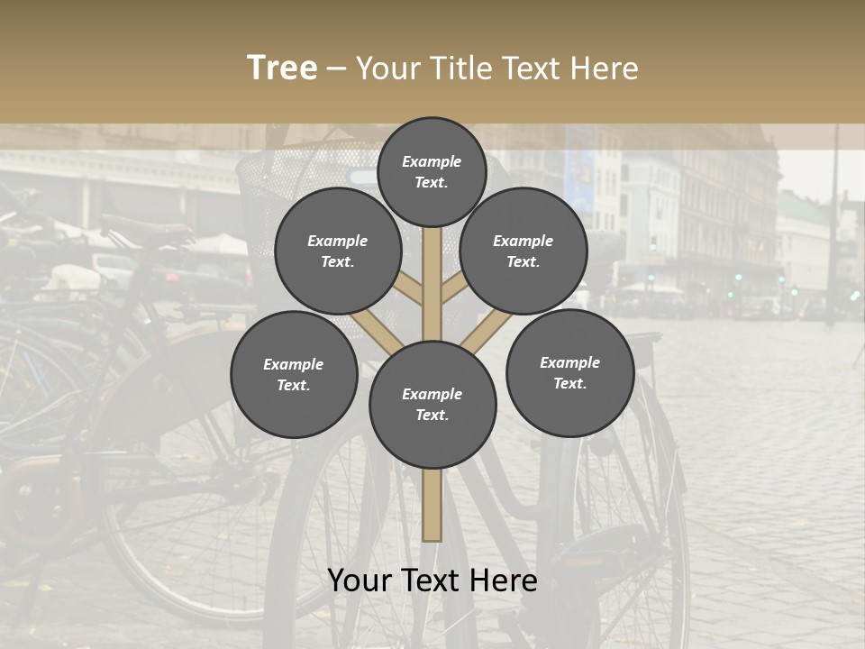 Copenhagen Bycicle PowerPoint Template
