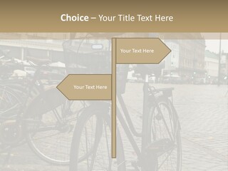 Copenhagen Bycicle PowerPoint Template