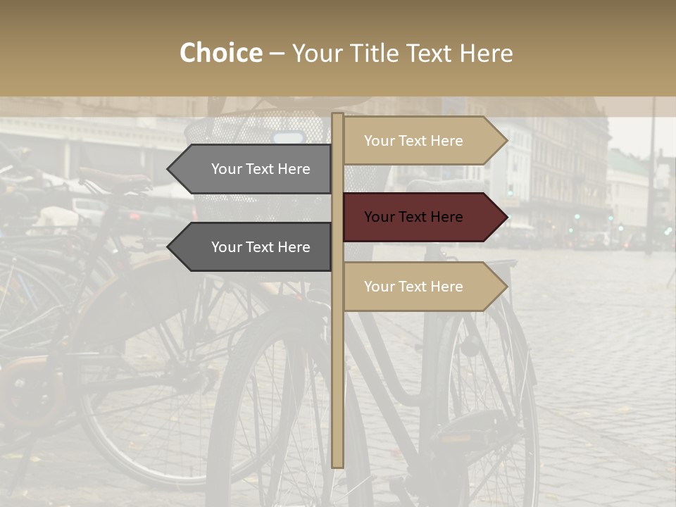 Copenhagen Bycicle PowerPoint Template