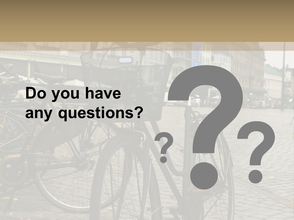 Copenhagen Bycicle PowerPoint Template