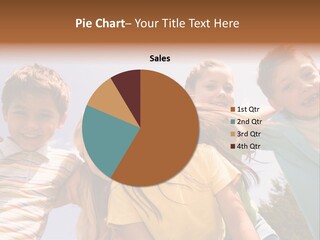 A Group Of Children Standing Together In A Circle PowerPoint Template