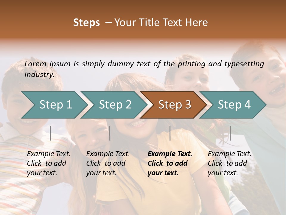 A Group Of Children Standing Together In A Circle PowerPoint Template