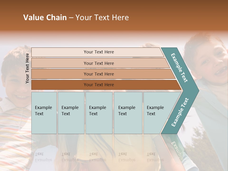 A Group Of Children Standing Together In A Circle PowerPoint Template