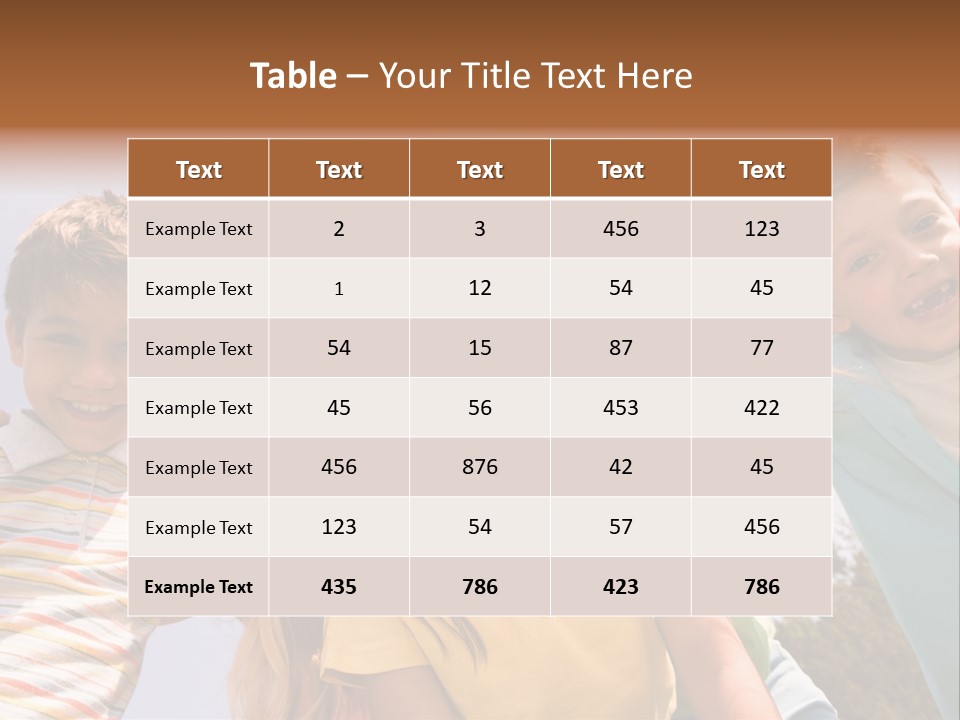 A Group Of Children Standing Together In A Circle PowerPoint Template
