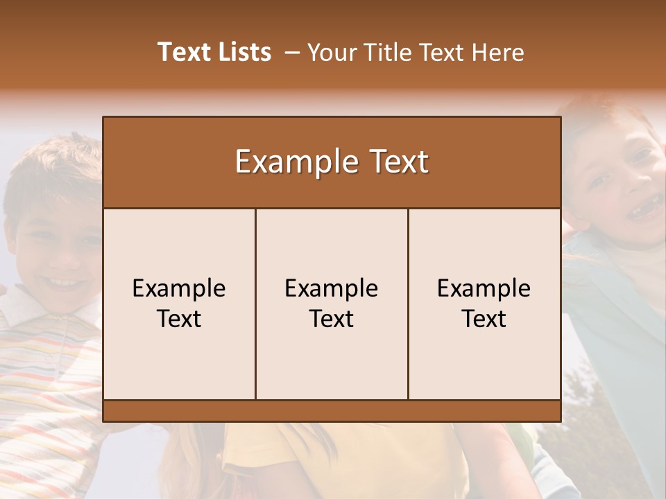 A Group Of Children Standing Together In A Circle PowerPoint Template