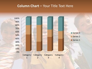 A Group Of Children Standing Together In A Circle PowerPoint Template