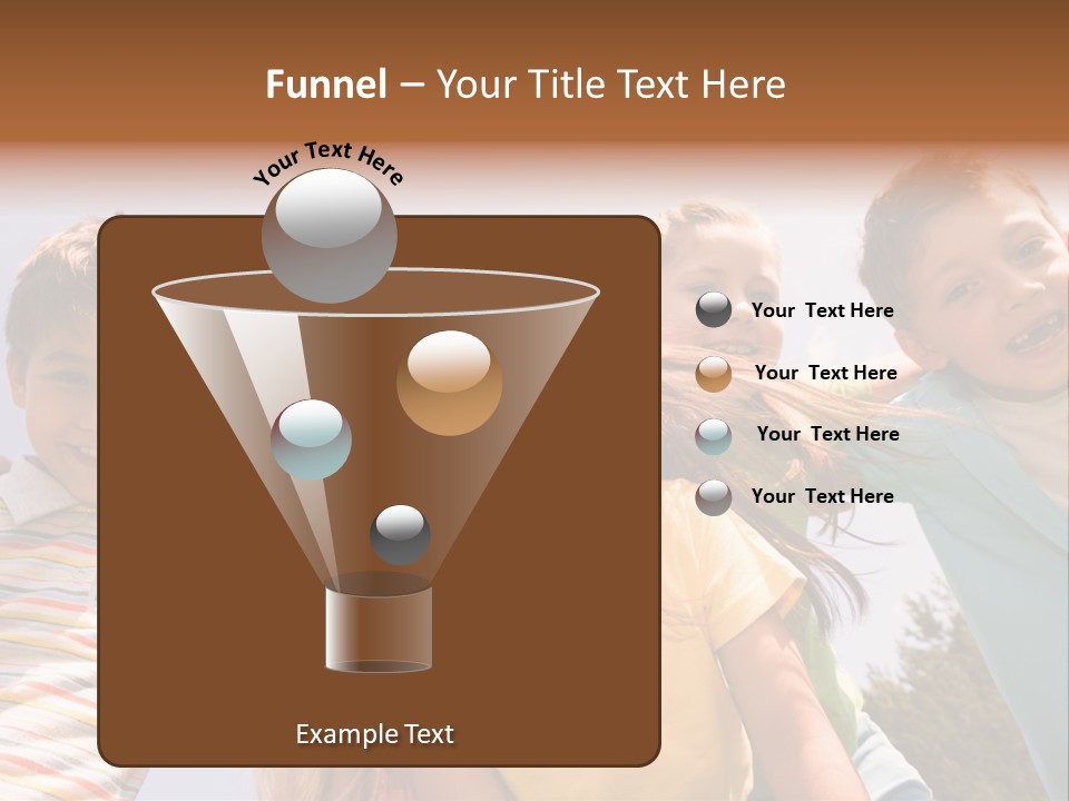 A Group Of Children Standing Together In A Circle PowerPoint Template