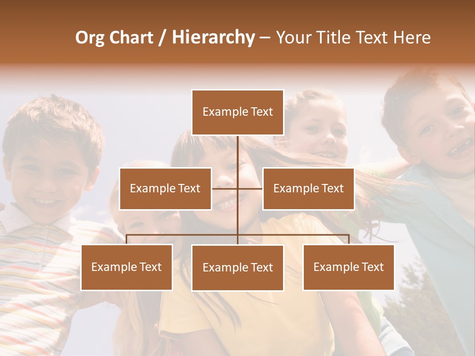 A Group Of Children Standing Together In A Circle PowerPoint Template