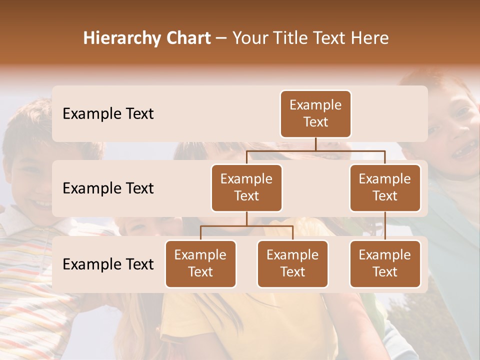 A Group Of Children Standing Together In A Circle PowerPoint Template