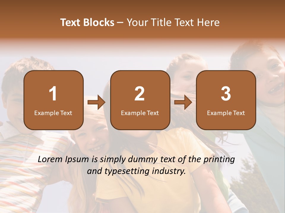 A Group Of Children Standing Together In A Circle PowerPoint Template