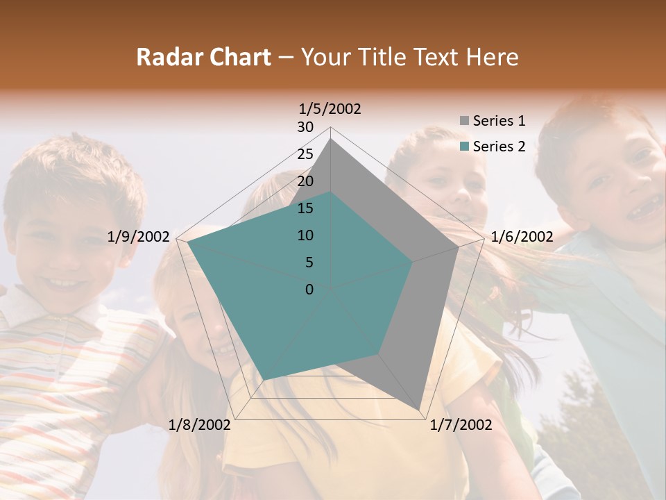 A Group Of Children Standing Together In A Circle PowerPoint Template