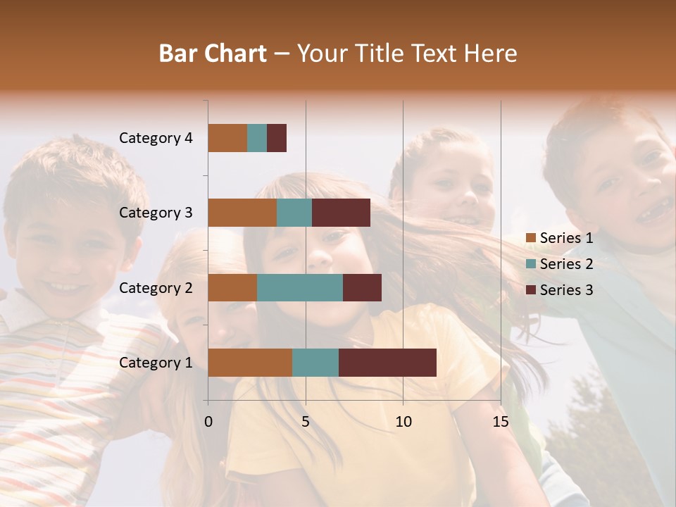 A Group Of Children Standing Together In A Circle PowerPoint Template