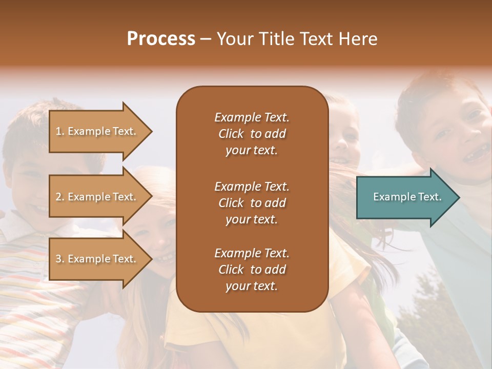 A Group Of Children Standing Together In A Circle PowerPoint Template