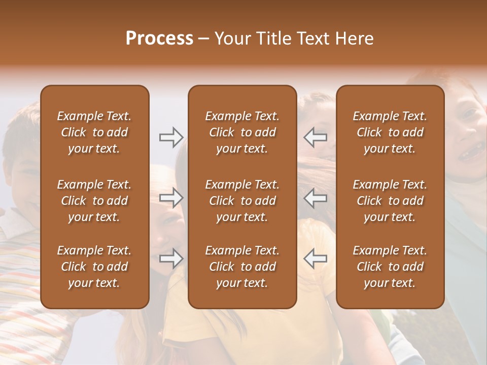 A Group Of Children Standing Together In A Circle PowerPoint Template