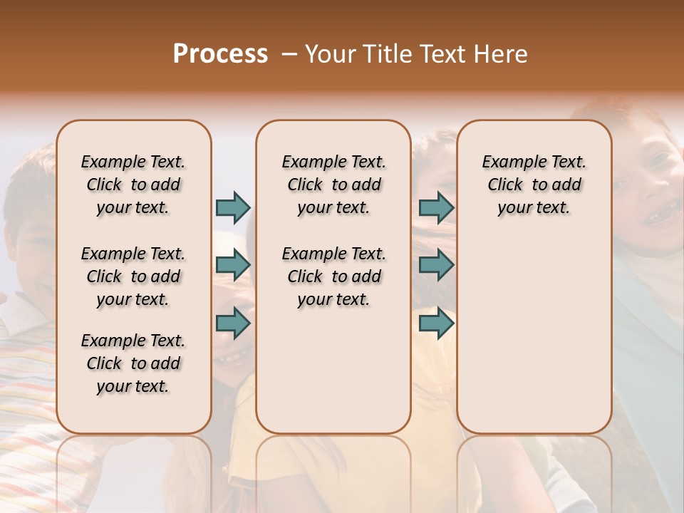 A Group Of Children Standing Together In A Circle PowerPoint Template