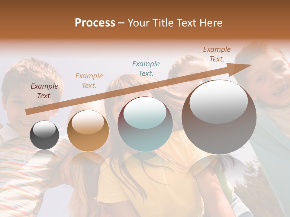 A Group Of Children Standing Together In A Circle PowerPoint Template