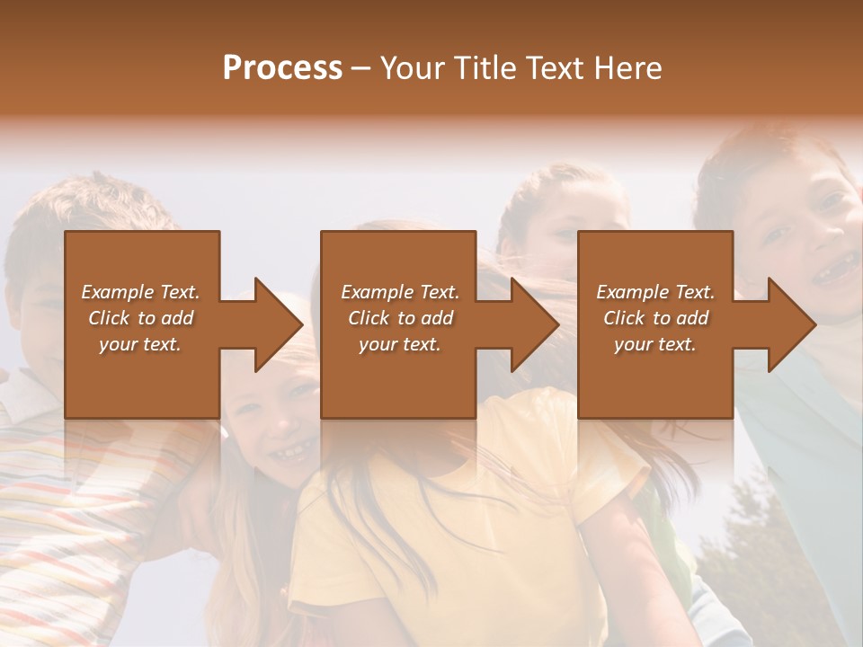 A Group Of Children Standing Together In A Circle PowerPoint Template