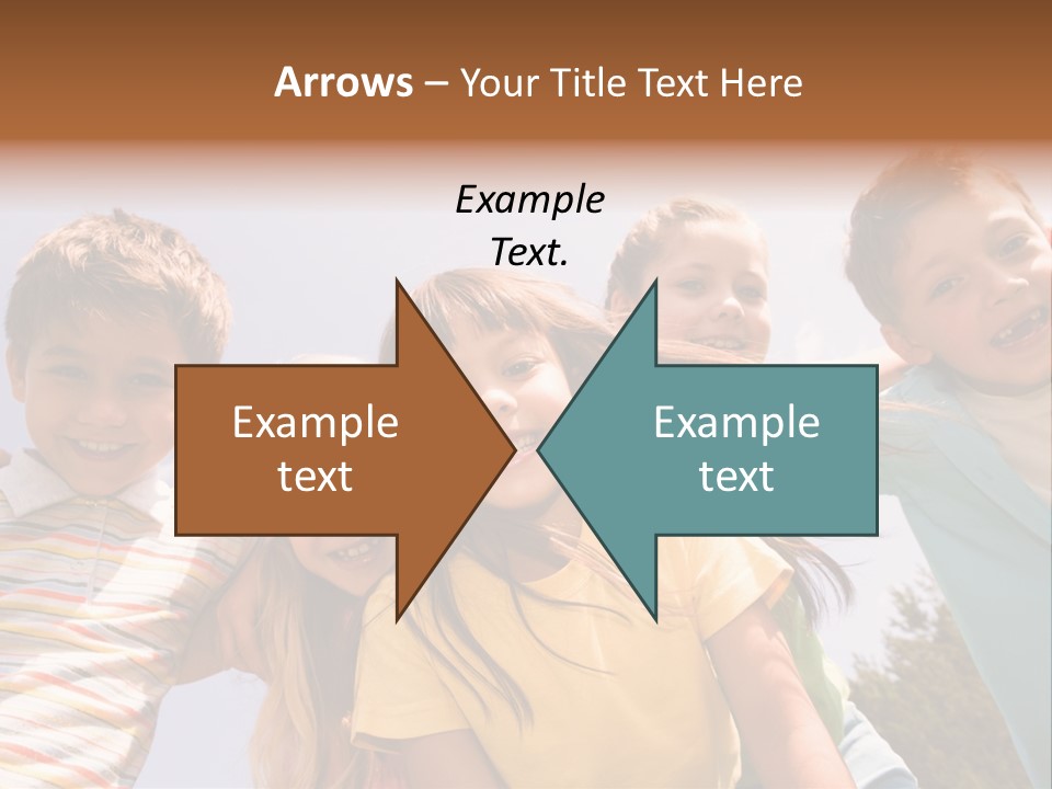 A Group Of Children Standing Together In A Circle PowerPoint Template