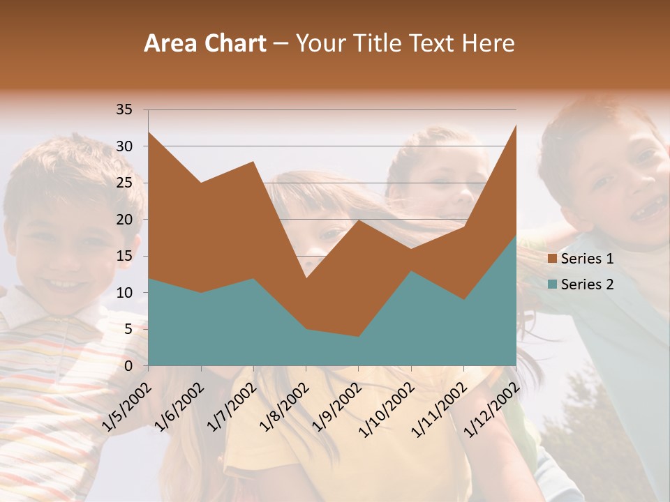 A Group Of Children Standing Together In A Circle PowerPoint Template